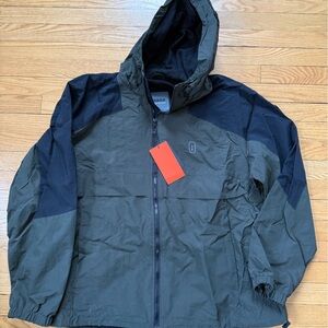 Men's Olive and Black Windbreaker